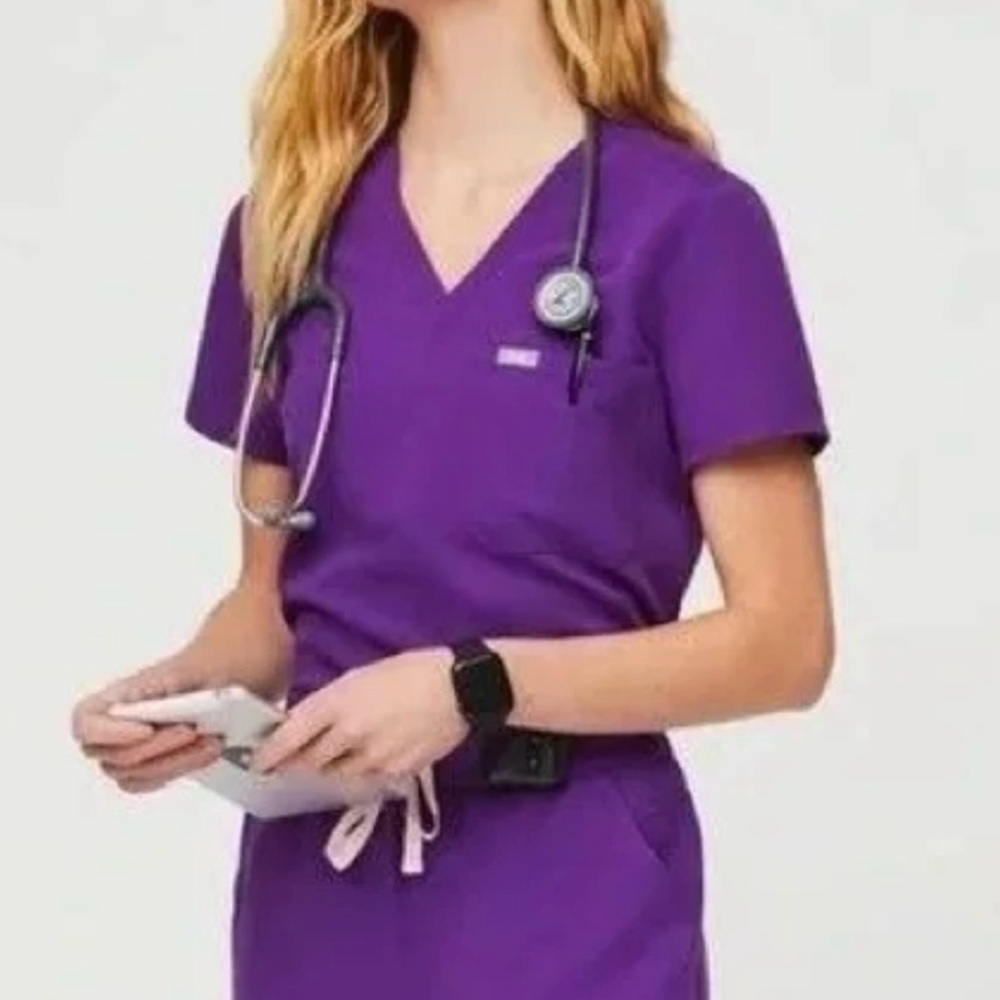 Figs Digital Grape Catarina Scrub Top